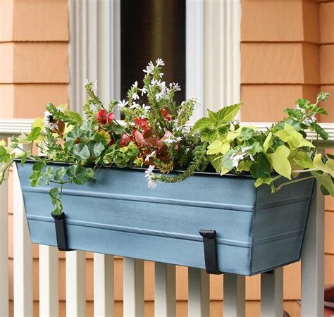 dreketi nantucket galvanized steel window box planter|Achla Designs Galvanized Steel Flower Box Planter, Nantucket .